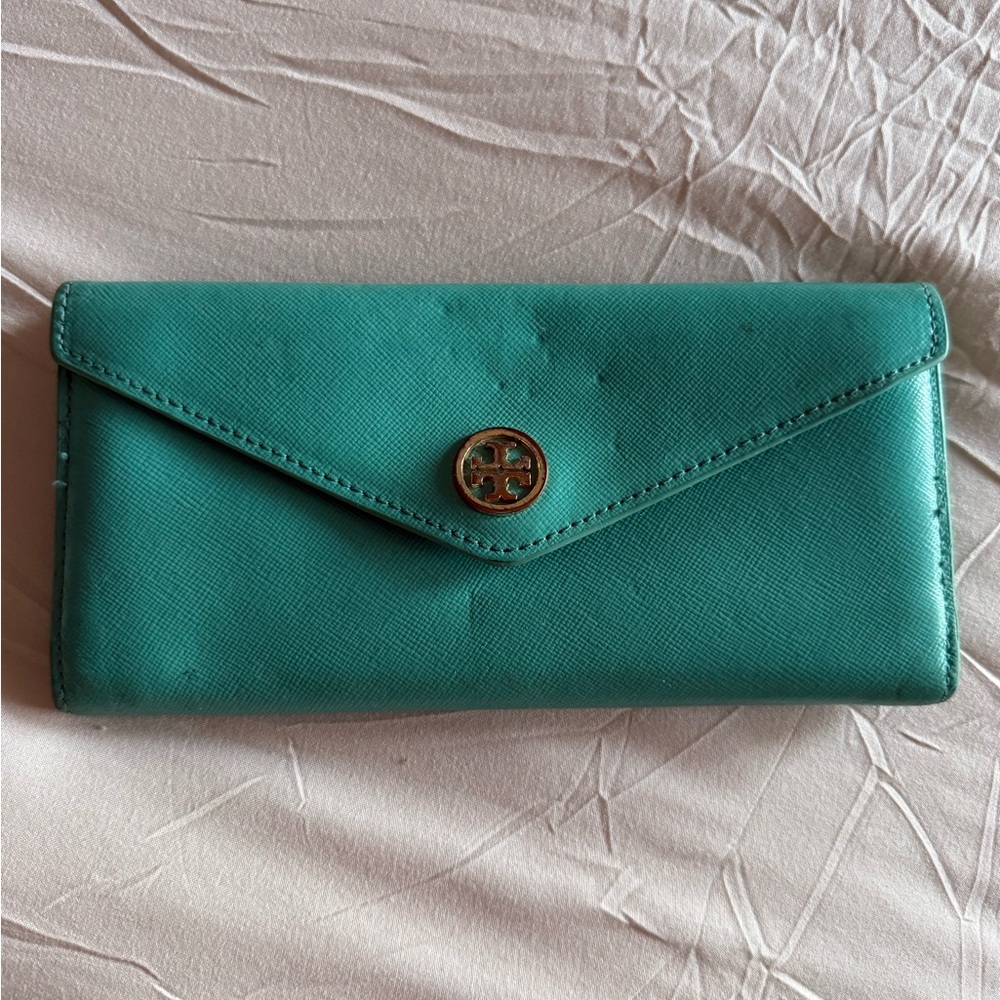 Tory Burch Turquoise Envelope Clutch